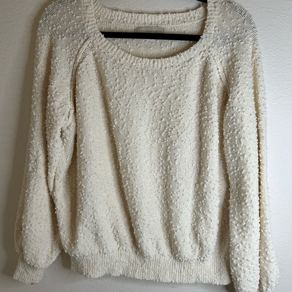 Chic Cream Textured Sweater - Picture 1 of 3